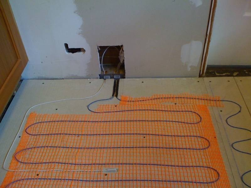 Тёплый пол электрический под плитку монтаж
